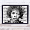 Jimi Hendrix Electric Graphic Line Voodoo Funky Wall Art Print