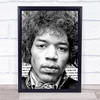 Jimi Hendrix Graphic Line Ink Style & Voodoo Funky Wall Art Print