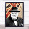 Winston Churchill Great Britain London Town Retro Punk Wall Art Print