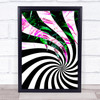 Jungle Art Hanging Leaves In Spiral Wall Art Print