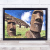 Easter Island Impressionist Style Wall Art Print