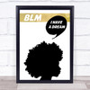 Black Lives Matter I Have A Dream Silhouette White & Gold Wall Art Print