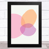 Orange Lilac And Pink Circles Abstract Style 2 Wall Art Print