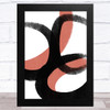 Black And Red Abstract Strokes Style 1 Wall Art Print