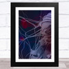 Abstract Purple Blue Red Jellyfish Wall Art Print