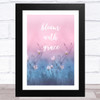 Soft Blues And Pinks Bloom With Grace Floral Wall Art Print