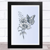 Wildflowers And Butterfly Wall Art Print