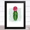 Spotty Cactus Design 5 Wall Art Print