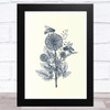 Wildflowers And Bee Wall Art Print