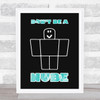 Roblox Don't Be A Nube Blue Watercolour Swirl Children's Kids Wall Art Print