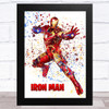 Splatter Art Superhero Gaming Iron Man Children's Kids Wall Art Print