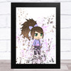 Gatcha Life Boots 'N' Bow Splatter Art Children's Kids Wall Art Print