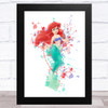 Mermaid Ariel Disney Splatter Art Children's Kids Wall Art Print