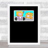 Lankybox Boxy & Foxy Black Children's Kids Wall Art Print