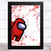 Among Us Red Splatter Art Children's Kids Wall Art Print