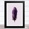 Dusky Lilac Taupe Feather Collection Design 2 Home Wall Art Print