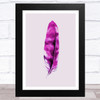 Dusky Lilac Taupe Feather Collection Design 5 Home Wall Art Print