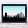 London City Buildings Silhouette Cityscape Home Wall Art Print