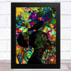 Raven On Women's Head Abstract Home Wall Art Print