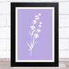 Lavender Flowers Pink Notes Home Wall Art Print