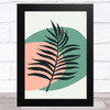 Tropical Leaves Circles Home Wall Art Print