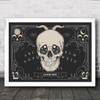 Ouija Skull Gothic Home Wall Art Print