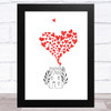 House With Hearts Home Wall Art Print