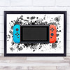 Gaming Switch Splatter Art Children's Kid's Wall Art Print