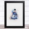 Chilly Snowman Doc Mcstuffins Watercolour Splatter Children's Wall Art Print