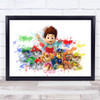 Paw Patrol Gang Landscape Splatter Art Children's Kid's Wall Art Print