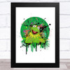 Sesame Street Kermit The Frog Splatter Children's Kid's Wall Art Print