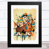 The Flintstones Fred And Barney Smudge Children's Kid's Wall Art Print