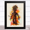 Groot Abstract Watercolour Splatter Children's Kid's Wall Art Print