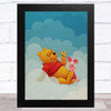 Winnie The Pooh And Piglet Vintage Children's Kid's Wall Art Print
