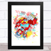 Rescue Bots Heatwave Splatter Art Children's Kid's Wall Art Print