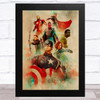 The Avengers Vintage Watercolour Children's Kid's Wall Art Print