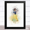 Watercolour Splatter Snow White Children's Kid's Wall Art Print