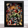 The Avengers Retro Comic Style Children's Kid's Wall Art Print