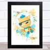 Octonauts Kwazii Splatter Art Children's Kid's Wall Art Print