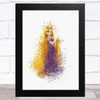 Rapunzel Watercolour Splatter Children's Kid's Wall Art Print