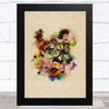 Toy Story Watercolour Vintage Children's Kid's Wall Art Print