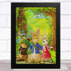 Peter Rabbit Cute Retro Children's Kid's Wall Art Print