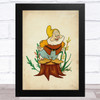 Happy Dwarf Snow White Children's Kid's Wall Art Print