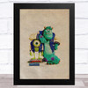 Monsters Inc Vintage Children's Kid's Wall Art Print