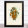 Yogi Bear Splatter Children's Kid's Wall Art Print