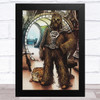 Chewbacca Retro Children's Kid's Wall Art Print