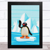Pingu On Ice Children's Kid's Wall Art Print