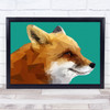 Fox Polygon Style Animal Wall Art Print