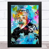 Albert Einstein Multicolour Polygon Celeb Wall Art Print