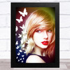 Taylor Swift Butterfly Celeb Wall Art Print